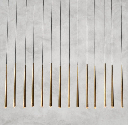 Brass Aquitaine Linear Chandelier 72"