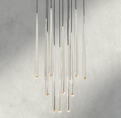 24" / Nickel Aquitaine Round Chandelier 18", 24", 30", 48"