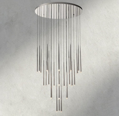 48 / Nickel Aquitaine Round Chandelier 18", 24", 30", 48"