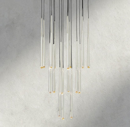 30" / Nickel Aquitaine Round Chandelier 18", 24", 30", 48"
