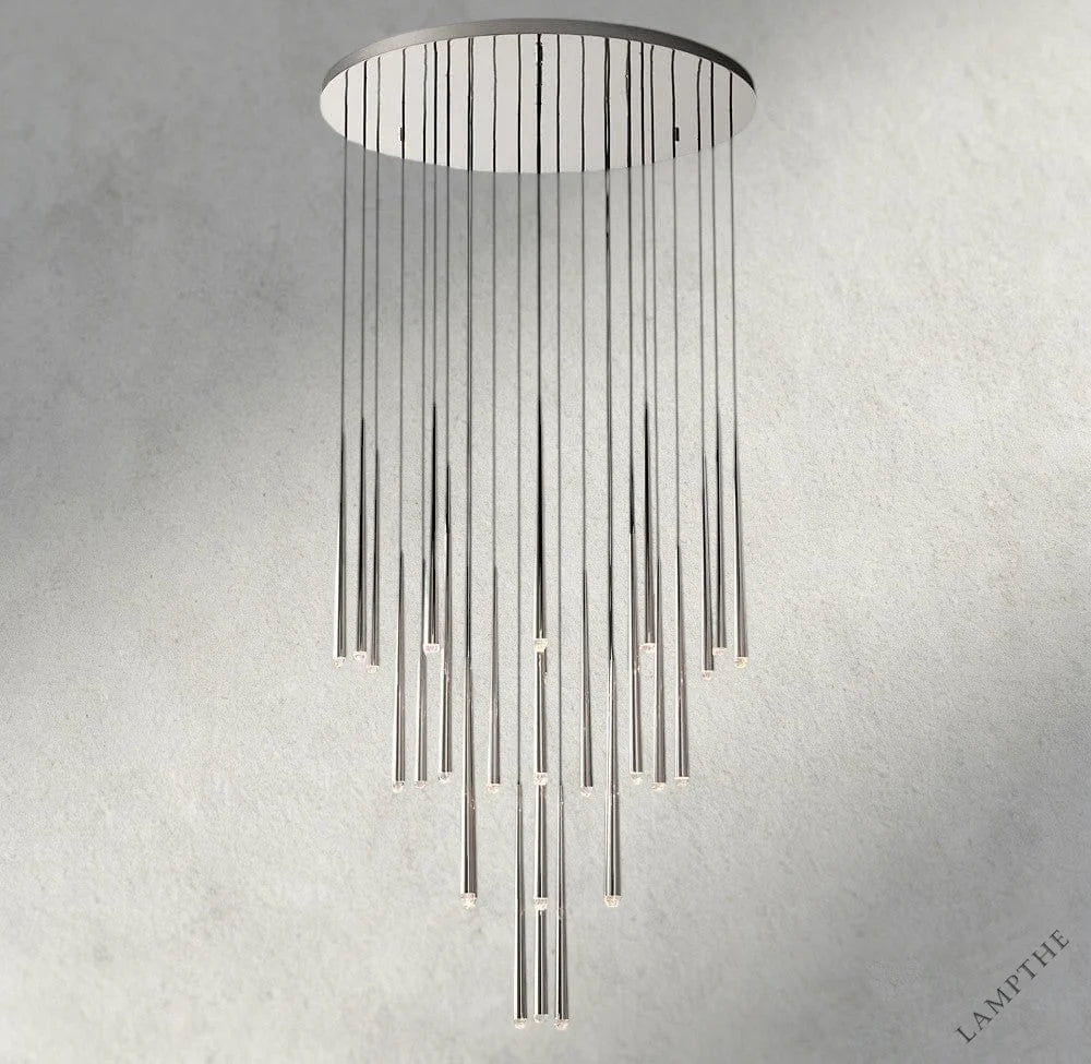 48 / Nickel Aquitaine Round Chandelier 18", 24", 30", 48"