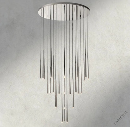 48 / Nickel Aquitaine Round Chandelier 18", 24", 30", 48"