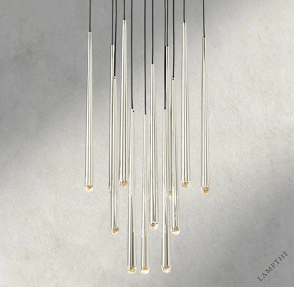 24" / Nickel Aquitaine Round Chandelier 18", 24", 30", 48"