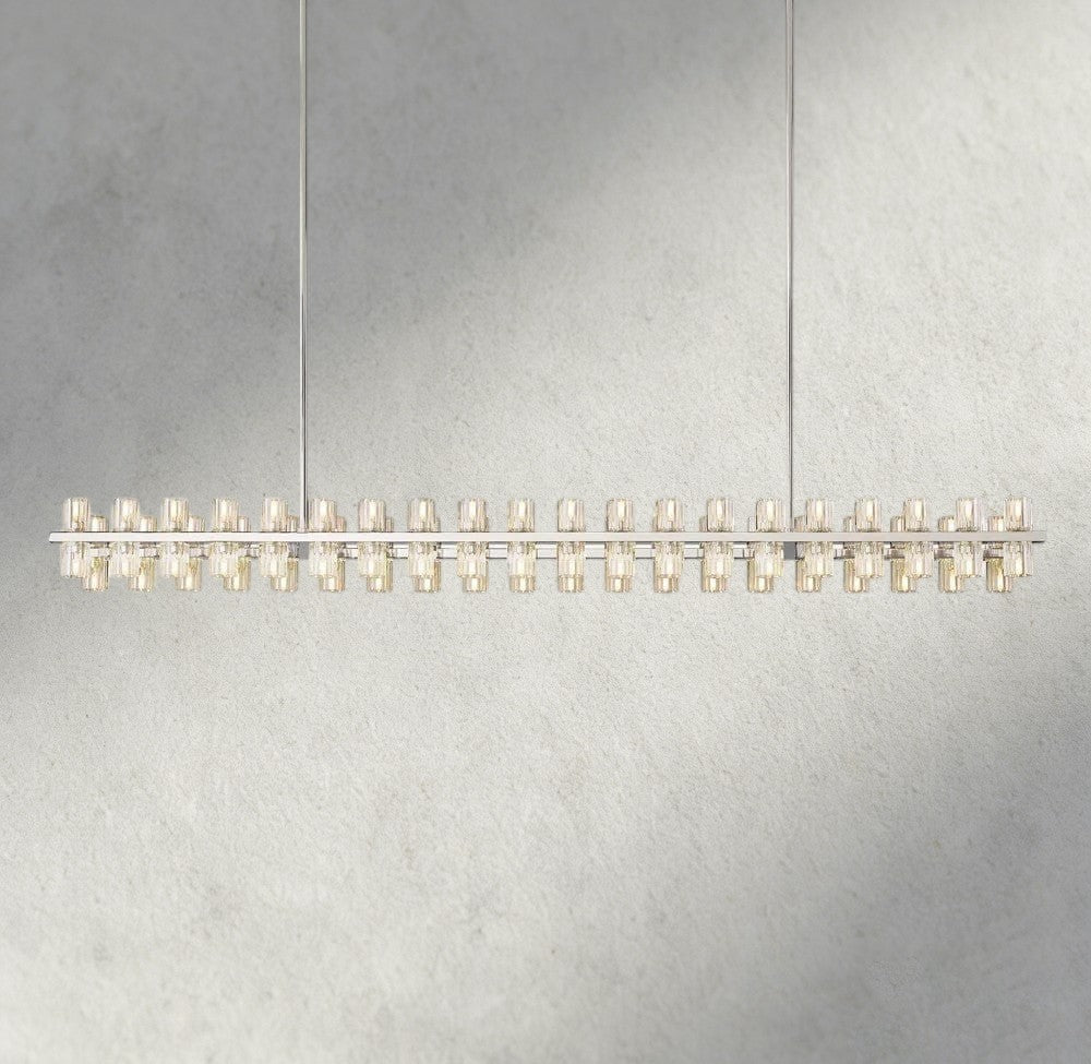 72" / Nickel Arcachon LED Rectangular Chandelier 54", 72"