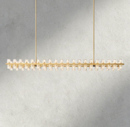 72" / Brass Arcachon LED Rectangular Chandelier 54", 72"