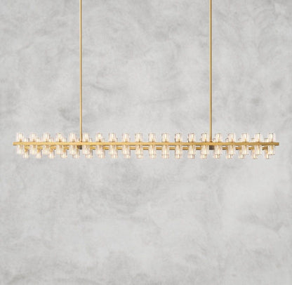 72" / Brass Arcachon LED Rectangular Chandelier 54", 72"