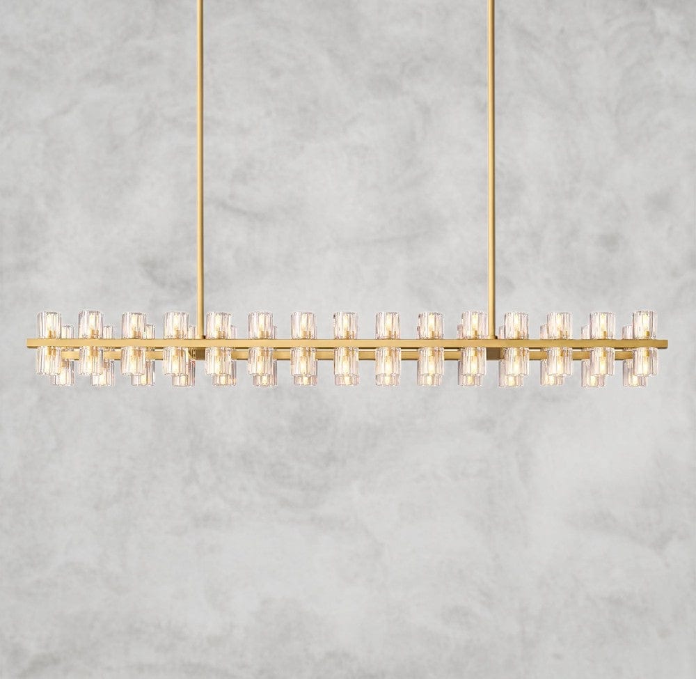 54" / Brass Arcachon LED Rectangular Chandelier 54", 72"