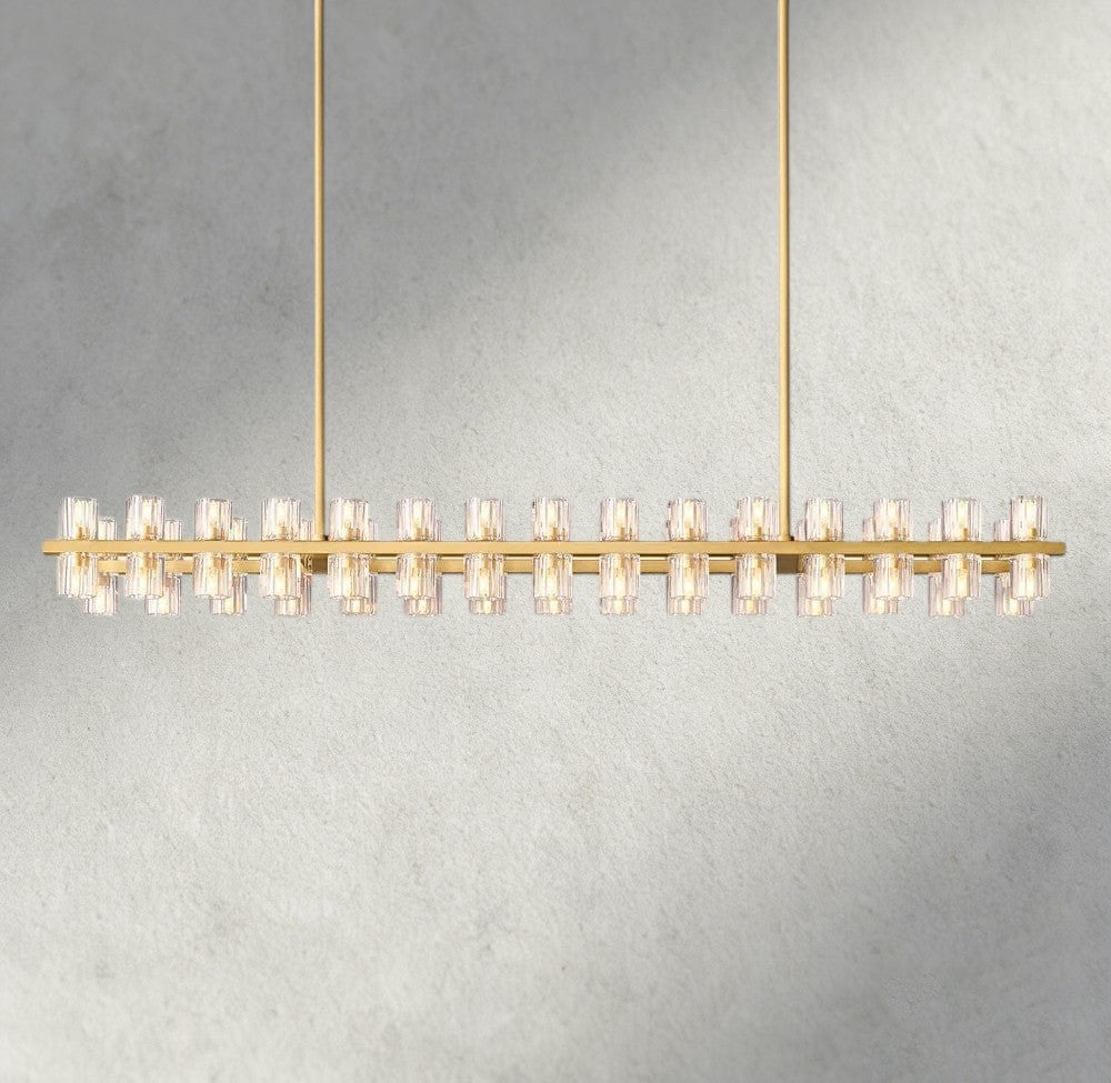 54" / Brass Arcachon LED Rectangular Chandelier 54", 72"