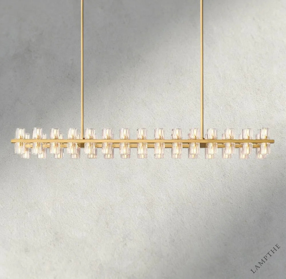 54" / Brass Arcachon LED Rectangular Chandelier 54", 72"