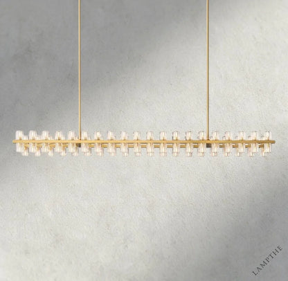 72" / Brass Arcachon LED Rectangular Chandelier 54", 72"