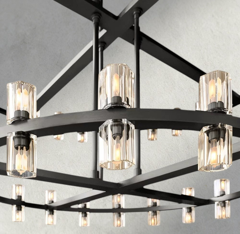Arcachon LED Round Two-Tier Chandelier 60"