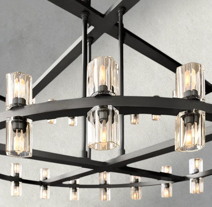 Arcachon LED Round Two-Tier Chandelier 60"