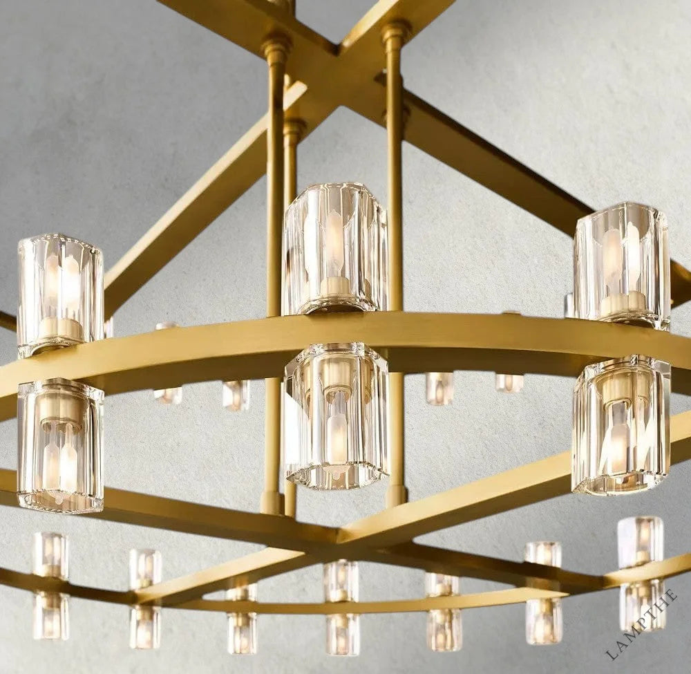 Arcachon LED Round Two-Tier Chandelier 60"
