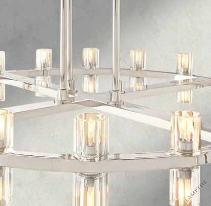 Arcachon LED Round Two-Tier Chandelier 60"