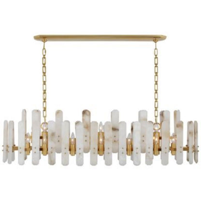 Alabaster Shield Large Linear Chandelier