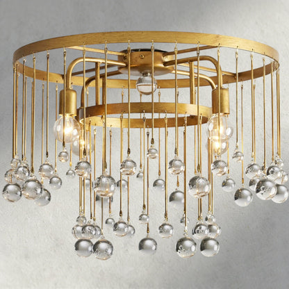 Brass Aubrey Flush Mount