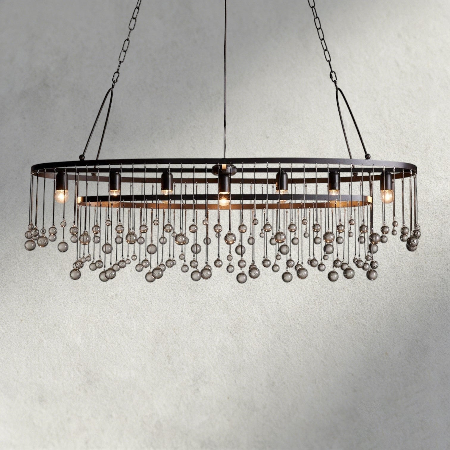 Bronze Aubrey Oval Chandelier 52.5"