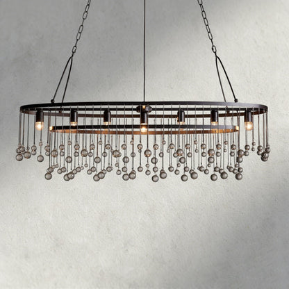 Bronze Aubrey Oval Chandelier 52.5"