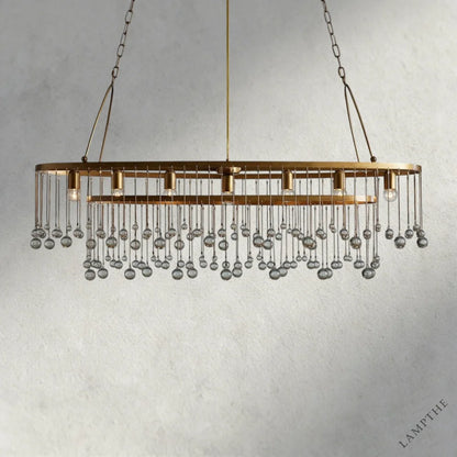 Brass Aubrey Oval Chandelier 52.5"