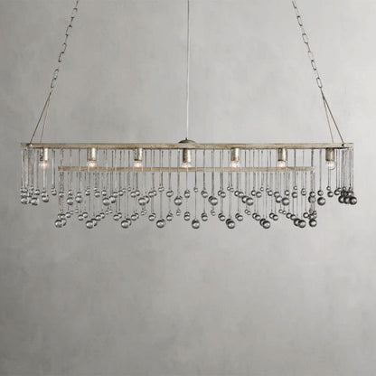 47" / Silver Aubrey Rectangular Chandelier 47", 60"