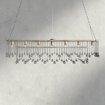 47" / Silver Aubrey Rectangular Chandelier 47", 60"