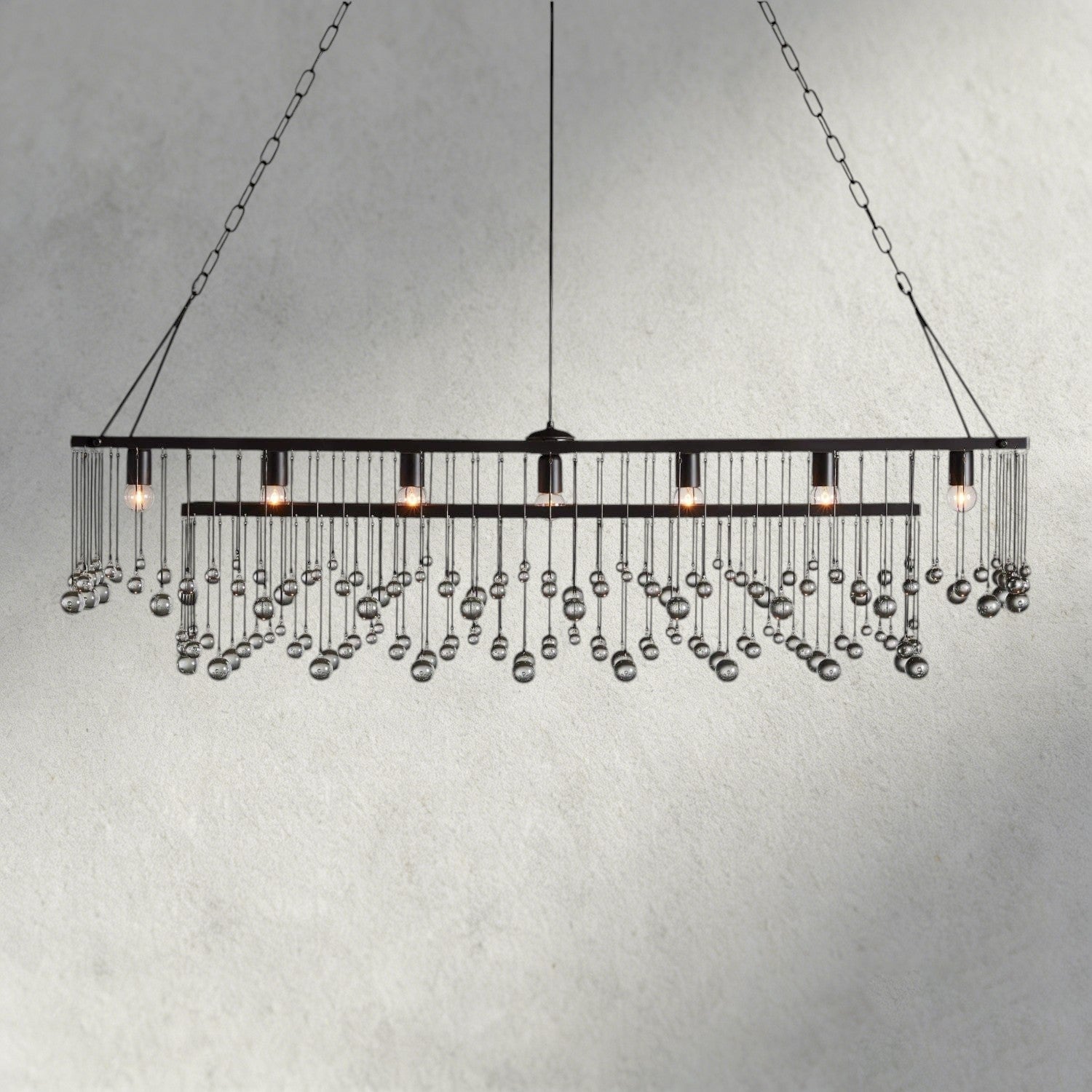 60" / Bronze Aubrey Rectangular Chandelier 47", 60"