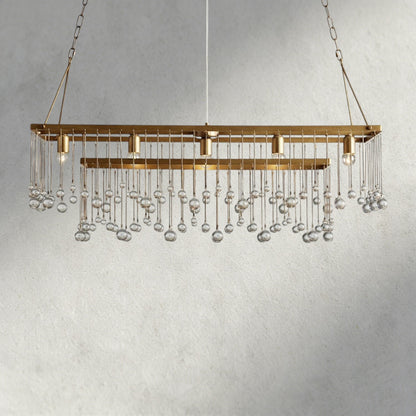47" / Brass Aubrey Rectangular Chandelier 47", 60"
