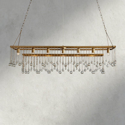 60" / Brass Aubrey Rectangular Chandelier 47", 60"