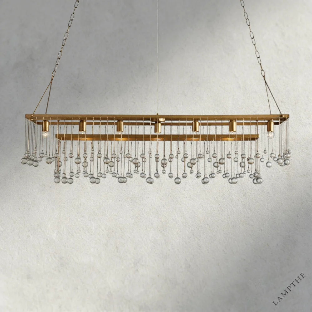 60" / Brass Aubrey Rectangular Chandelier 47", 60"