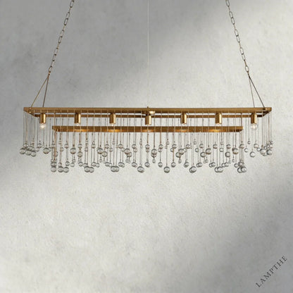 60" / Brass Aubrey Rectangular Chandelier 47", 60"