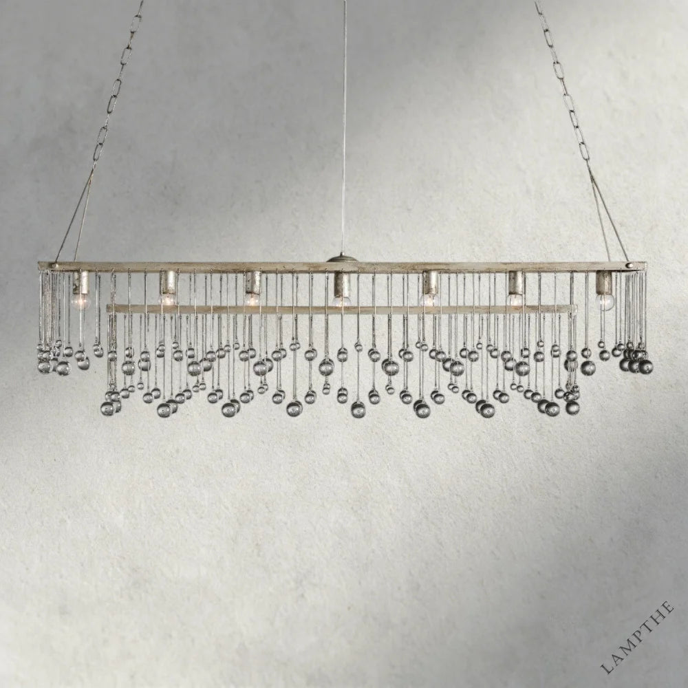 47" / Silver Aubrey Rectangular Chandelier 47", 60"