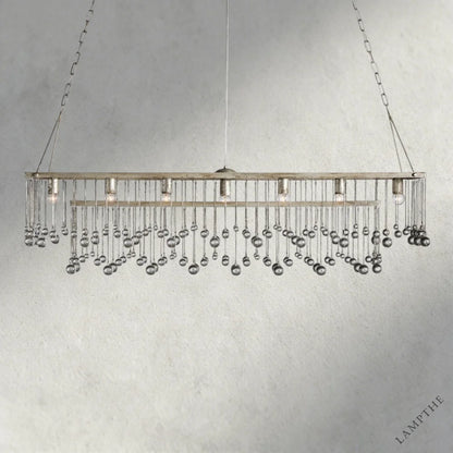 47" / Silver Aubrey Rectangular Chandelier 47", 60"