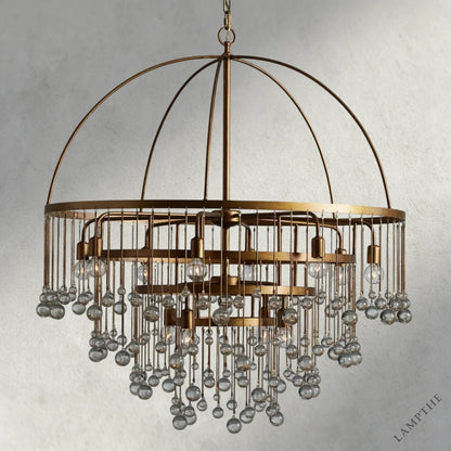 4-TIER / Brass Aubrey Round Chandelier 2-TIER, 4-TIER