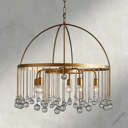 2-TIER / Brass Aubrey Round Chandelier 2-TIER, 4-TIER