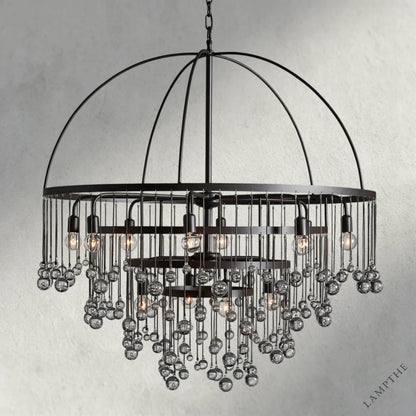 4-TIER / Bronze Aubrey Round Chandelier 2-TIER, 4-TIER