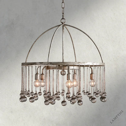 2-TIER / Silver Aubrey Round Chandelier 2-TIER, 4-TIER