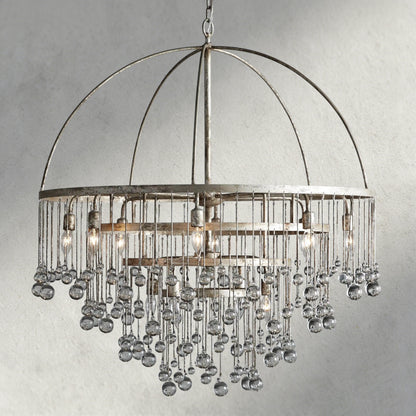 4-TIER / Silver Aubrey Round Chandelier 2-TIER, 4-TIER