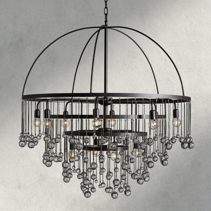 4-TIER / Bronze Aubrey Round Chandelier 2-TIER, 4-TIER