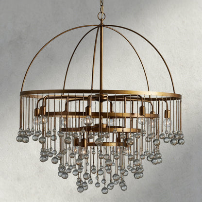 4-TIER / Brass Aubrey Round Chandelier 2-TIER, 4-TIER