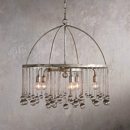 2-TIER / Silver Aubrey Round Chandelier 2-TIER, 4-TIER