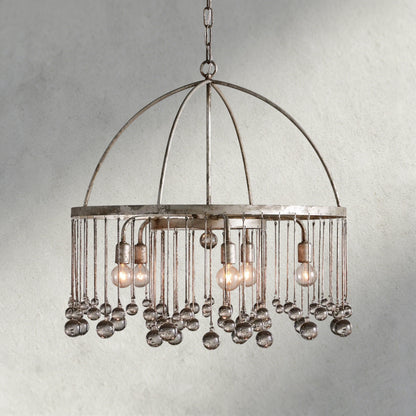 2-TIER / Silver Aubrey Round Chandelier 2-TIER, 4-TIER