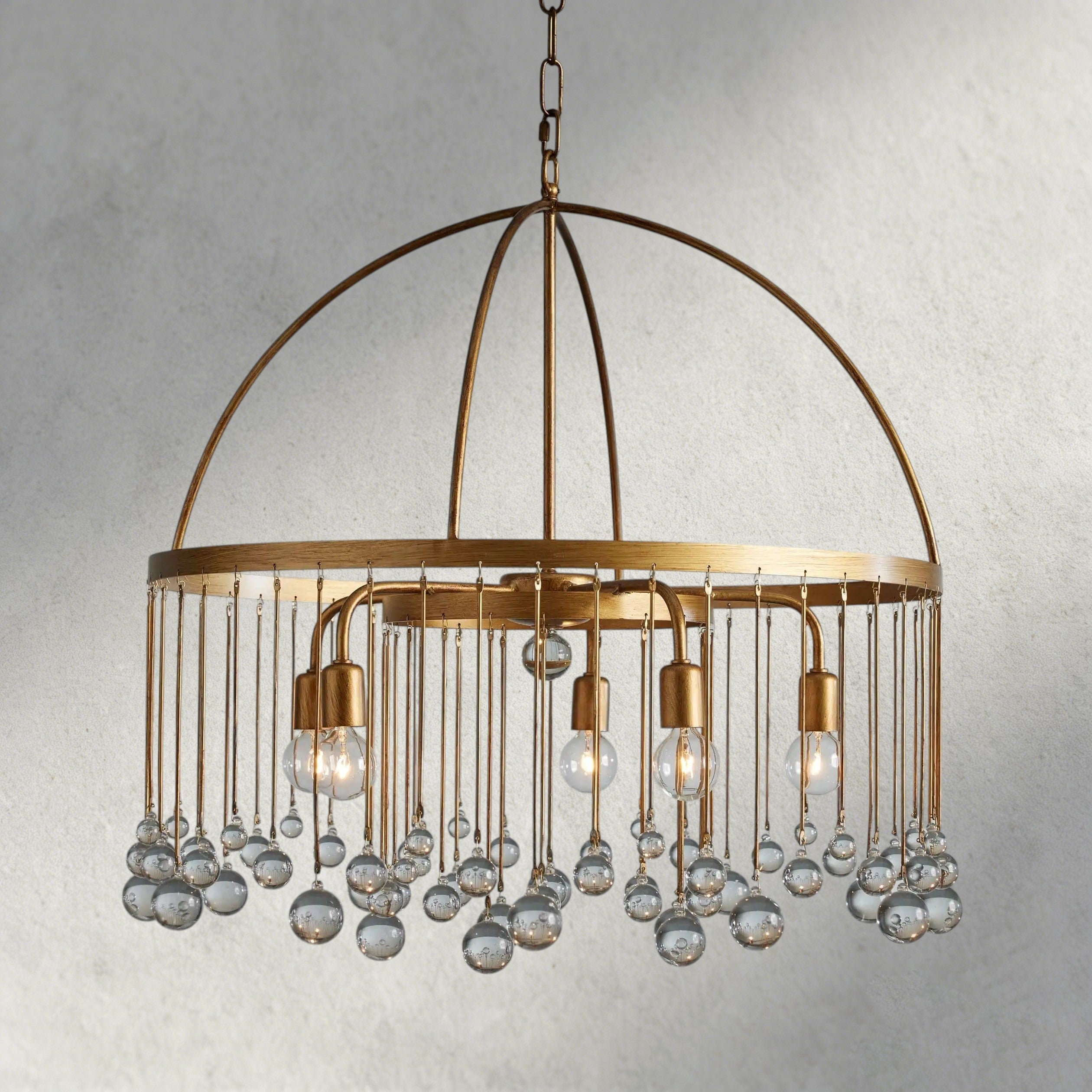 2-TIER / Brass Aubrey Round Chandelier 2-TIER, 4-TIER