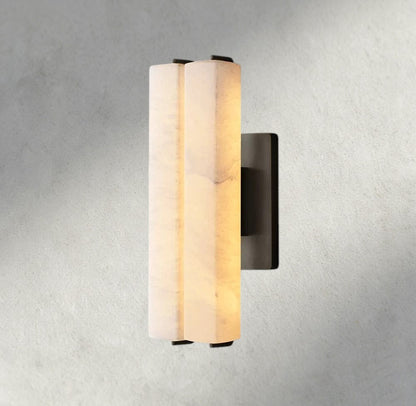 15" / Bronze Audubon Alabaster Double Sconce