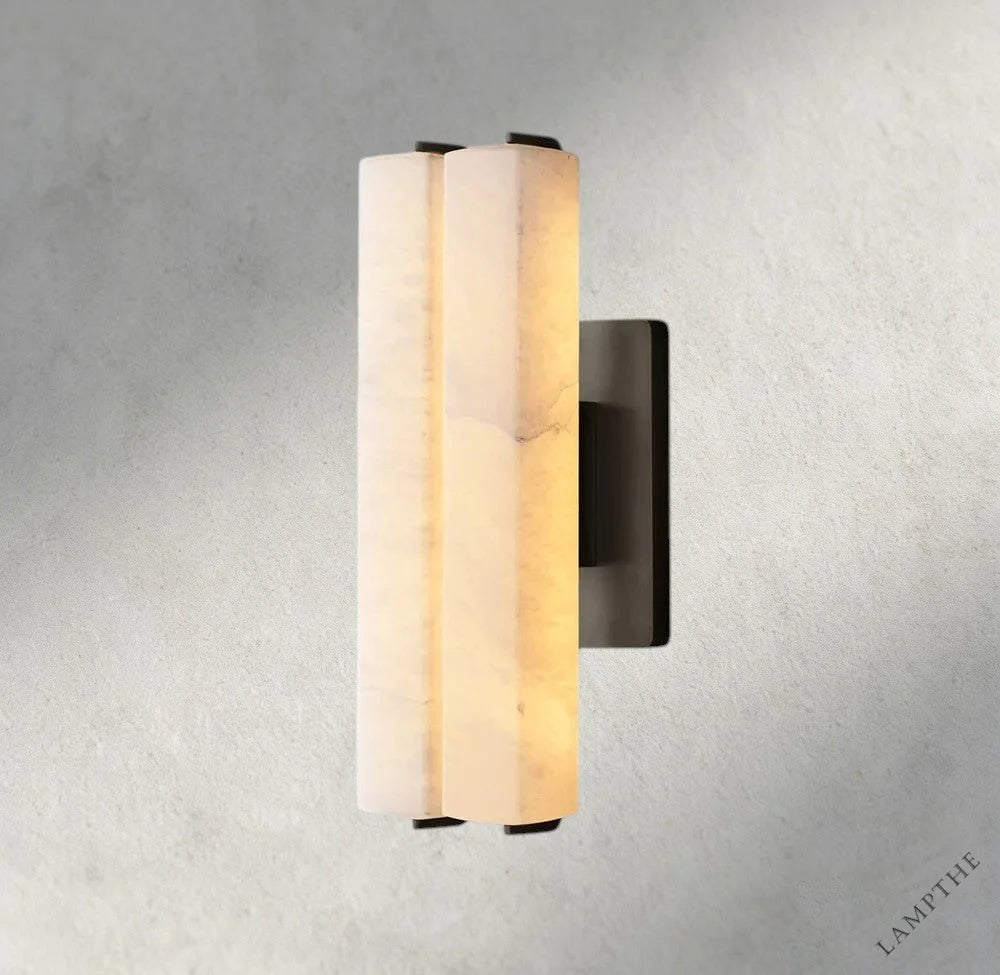 15" / Bronze Audubon Alabaster Double Sconce