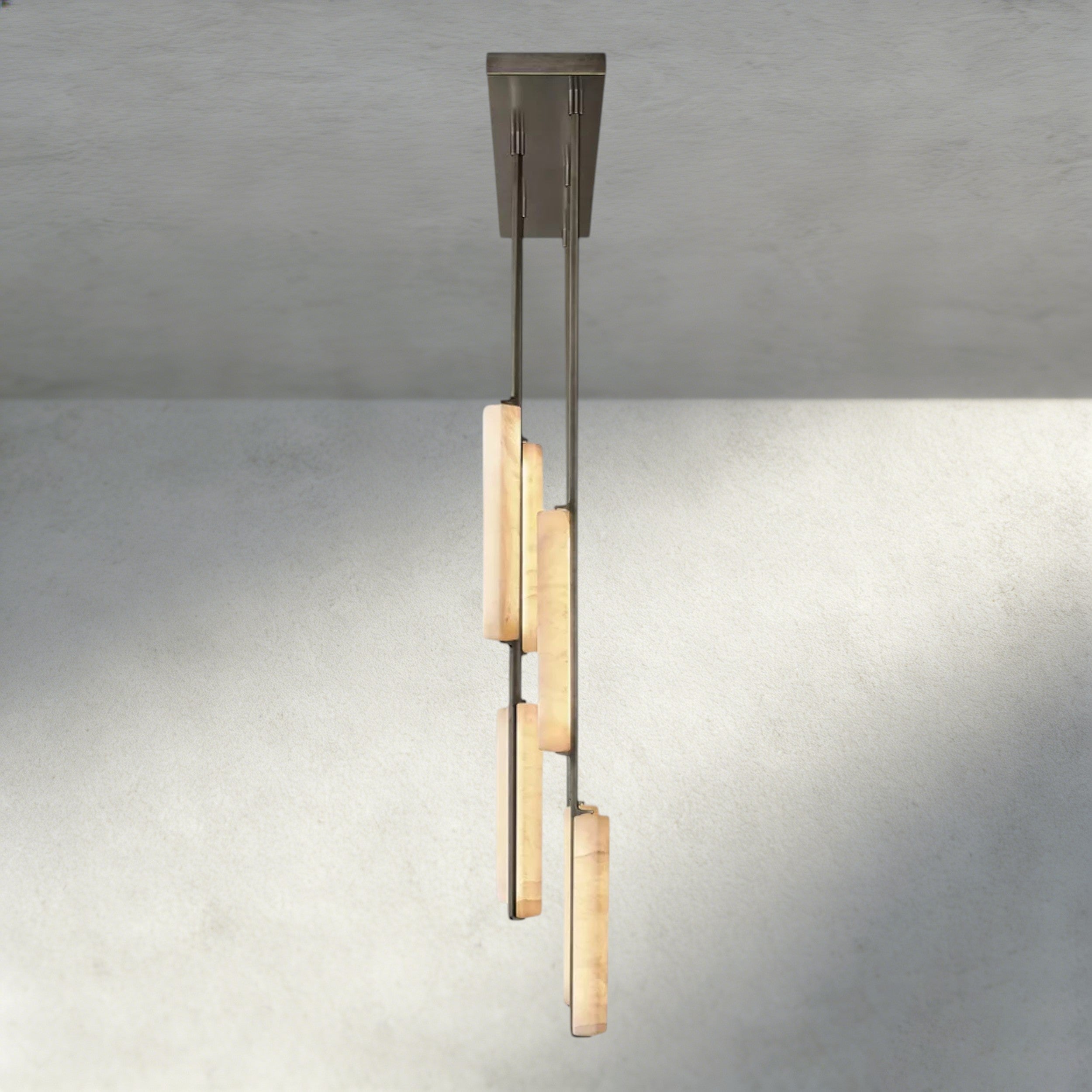 Audubon Alabaster Linear Chandelier 54"