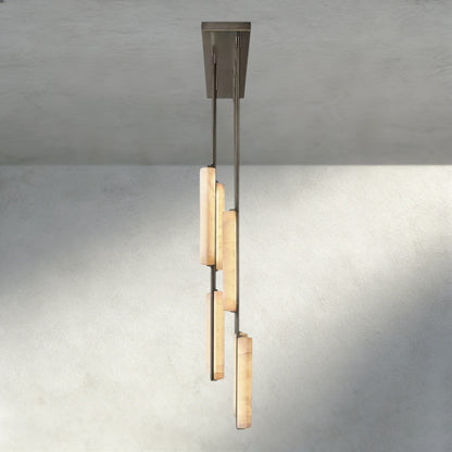 Audubon Alabaster Linear Chandelier 54"