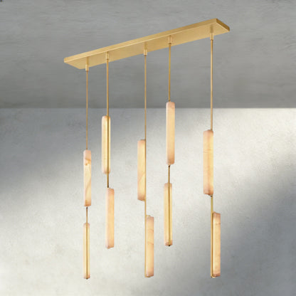 Audubon Alabaster Linear Chandelier 54"