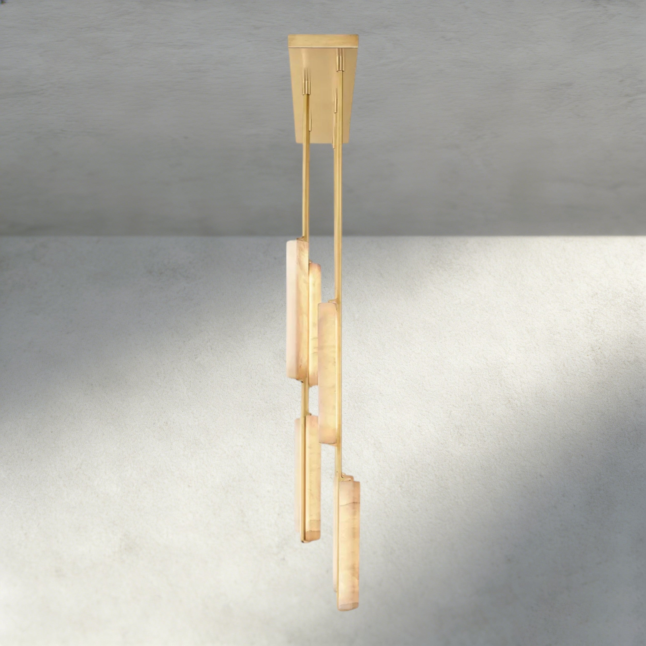 Audubon Alabaster Linear Chandelier 54"