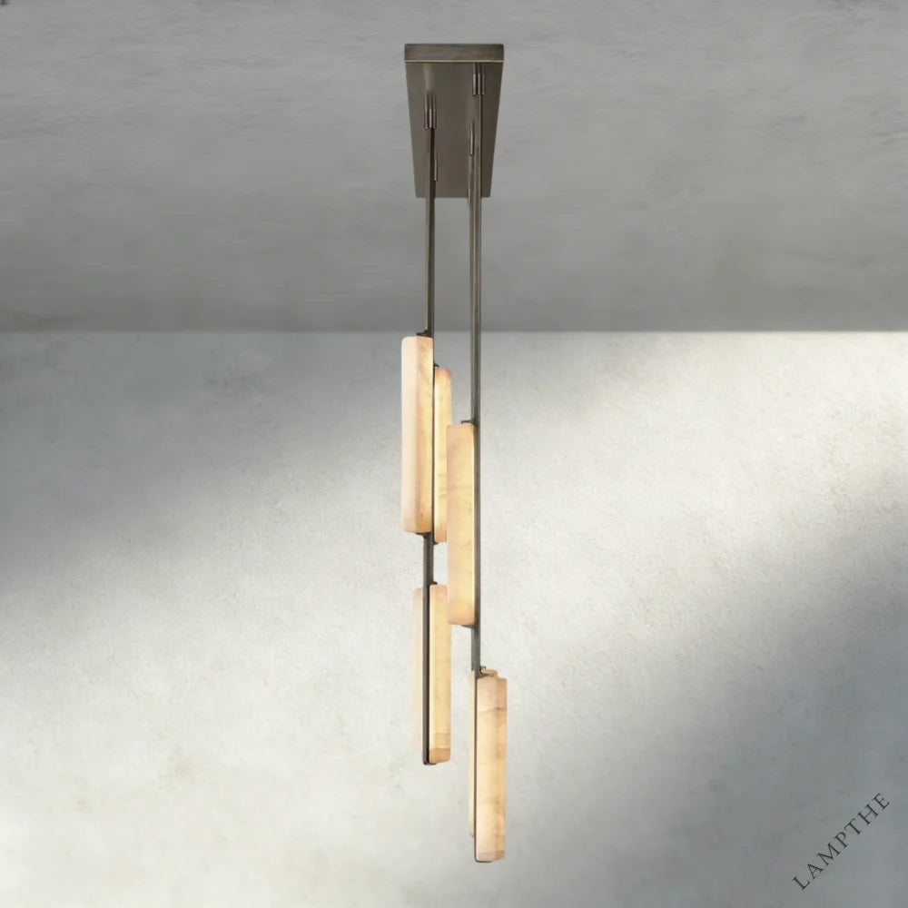 Audubon Alabaster Linear Chandelier 54"