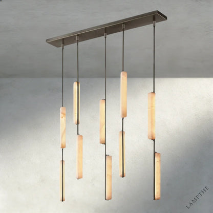 Audubon Alabaster Linear Chandelier 54"